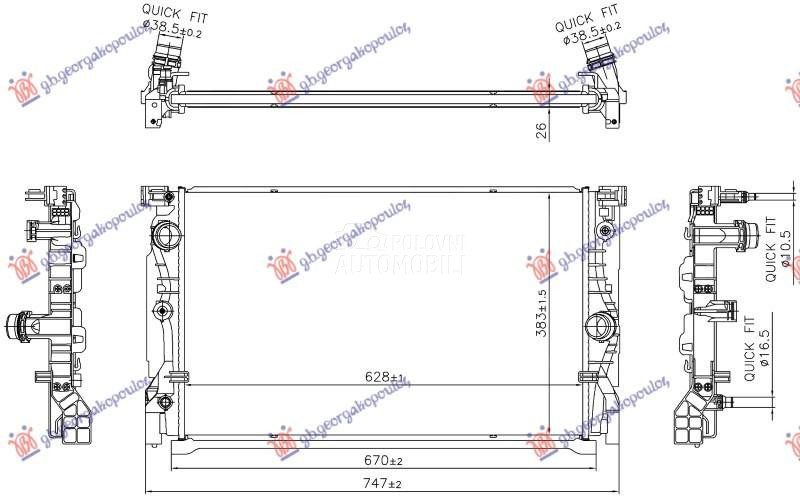 HLADNJAK MOTORA 2.0/3.0 DIZEL