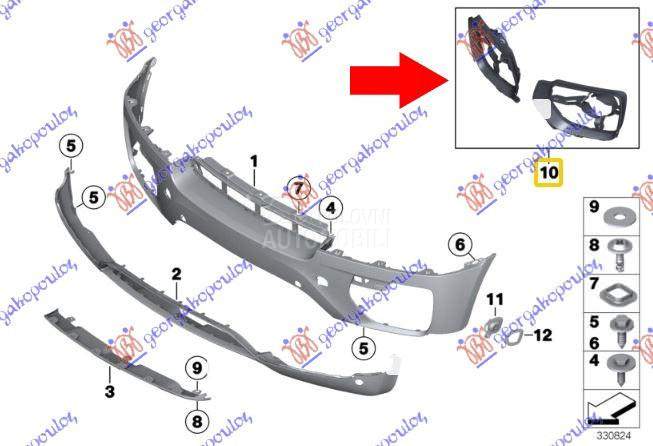 RESETKA PREDNJEG BRANIKA UNUTR