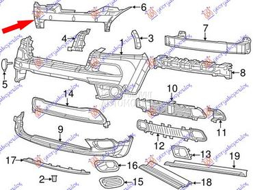 POKLOPAC VEZNOG LIMA GORNJI PL za Jeep Grand Cherokee od 2014. do 2017. god.