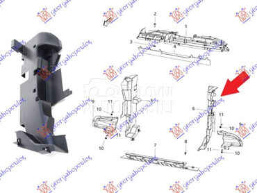 NOSAC HLADNJAKA VERTIKALNI PLA za Jeep Cherokee od 2014. do 2019. god.