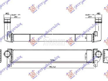 HLADNJAK INTERKULERA 2.0/2.2 D za Jeep Cherokee od 2014. do 2019. god.