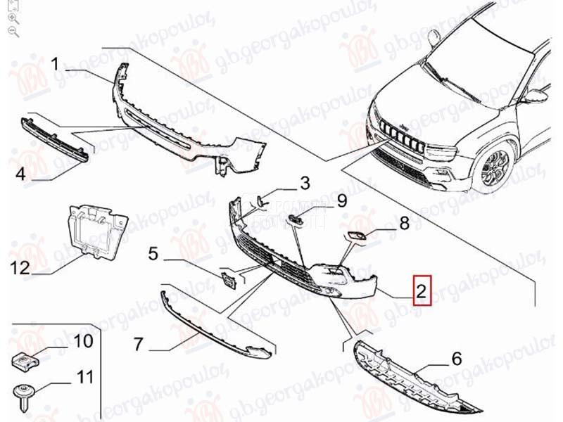 PREDNJI BRANIK DONJI (O)