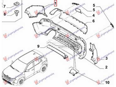 KRAJ ZADNJEG BRANIKA (O) za Jeep Avenger od 2022. do 2025. god.