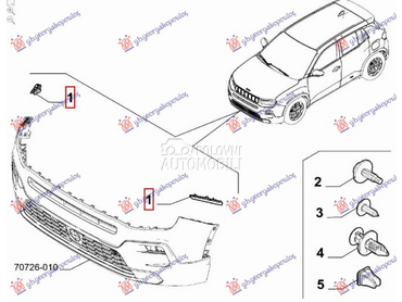 NOSAC PREDNJEG BRANIKA (O) za Jeep Avenger od 2022. do 2025. god.