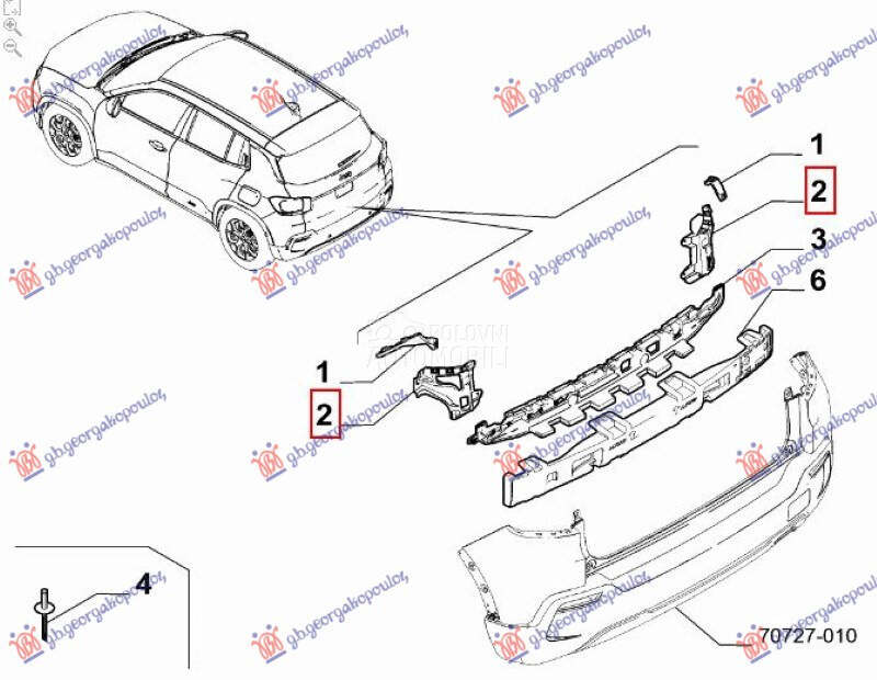 NOSAC ZADNJEG BRANIKA BOCNI PL