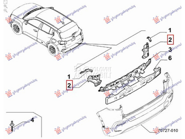 NOSAC ZADNJEG BRANIKA BOCNI PL za Jeep Avenger od 2022. do 2025. god.