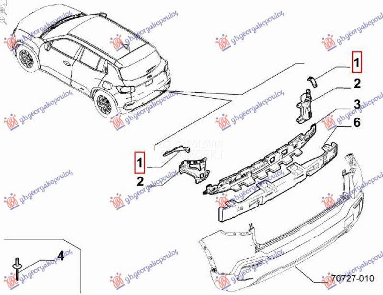 NOSAC ZADNJEG BRANIKA GORNJI B