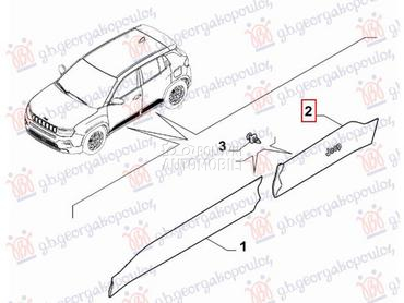 LAJSNA ZADNJIH VRATA (O) za Jeep Avenger od 2022. do 2025. god.