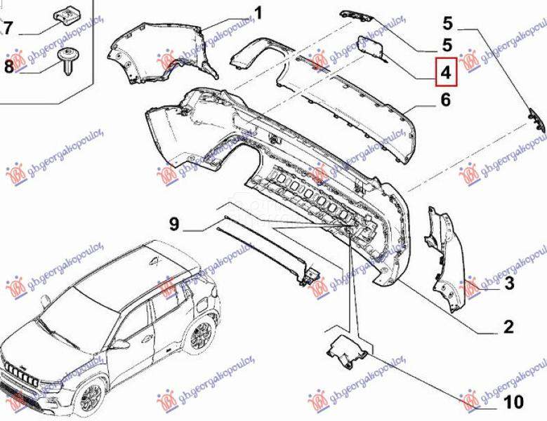 POKLOPAC KUKE ZADNJEG BRANIKA