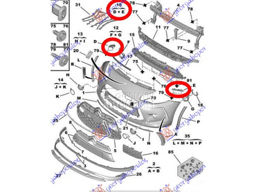 NOSAC PREDNJEG BRANIKA BOCNI ( za Citroen DS3 od 2014. do 2016. god.