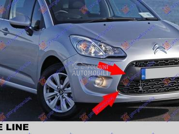 CENTRALNA RESETKA (SA LAJSNOM) za Citroen C3 od 2010. do 2013. god.