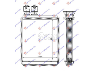 GREJAC KABINE (180x157x26) za Citroen C3 od 2010. do 2013. god.
