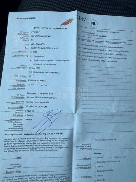 Volkswagen Caddy 2.0sdi