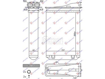 GREJAC KABINE (200x157x42) za Peugeot 2008 od 2013. do 2016. god.