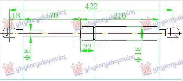 AMORTIZER GEPEK VRATA (424L-38