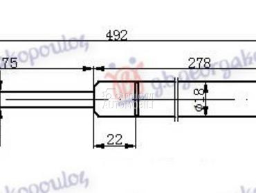 AMORTIZER GEPEK VRATA (492L-47 za Citroen C4 od 2011. do 2020. god.