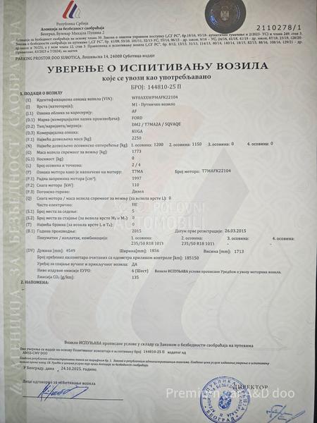 Ford Kuga 2.0Tdci TITANIUM NOV