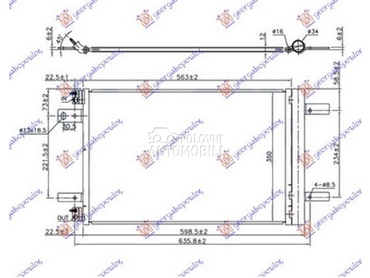 HLADNJAK KLIME BENZIN/DIZEL (5 za Opel Combo od 2018. do 2025. god.