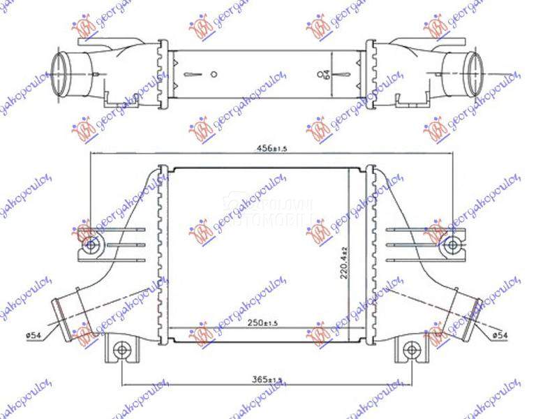 HLADNJAK INTERKULERA 1.6-1.8 H