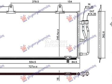HLADNJAK KLIME ELEKTRICNI (705 za Citroen DS3 od 2019. do 2025. god.