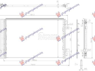 HLADNJAK KLIME 1.5/2.0 DIZEL - za Citroen DS4 od 2021. do 2025. god.