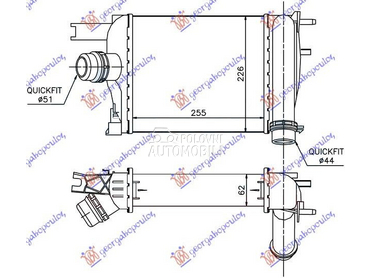 HLADNJAK INTERKULERA 1.5 DCi D za Dacia Sandero od 2016. do 2020. god.