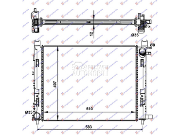 HLADNJAK MOTORA BENZIN/DIZEL ( za Dacia Lodgy od 2012. do 2025. god.