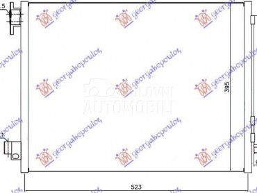HLADNJAK KLIME BENZIN/DIZEL (5 za Renault Captur od 2013. do 2017. god.