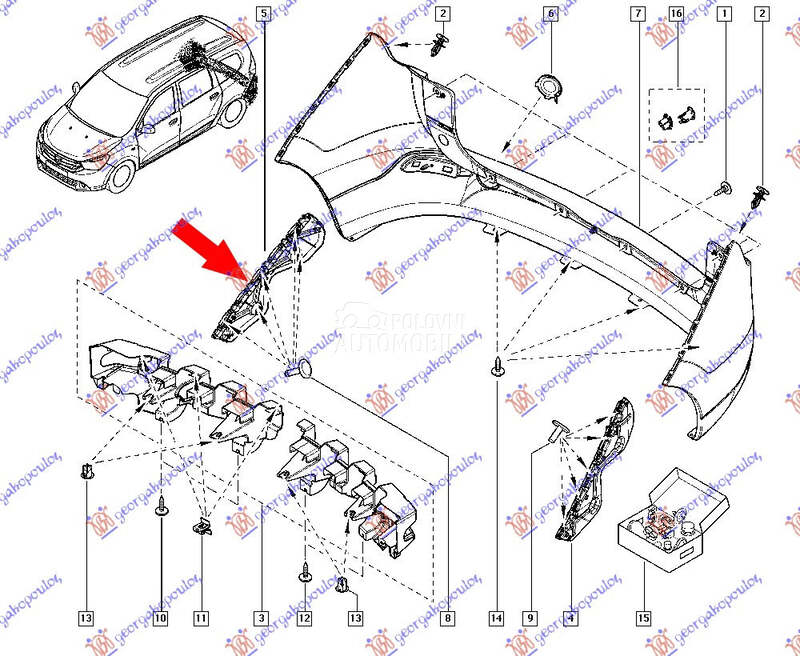 NOSAC ZADNJEG BRANIKA BOCNI PL