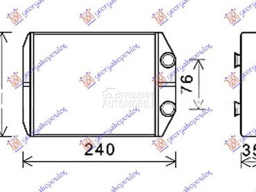 GREJAC KABINE (190x155x26) za Dacia Dokker od 2012. do 2025. god.