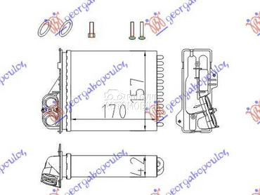 GREJAC KABINE (170x157) (KOMPL za Dacia Duster od 2010. do 2017. god.