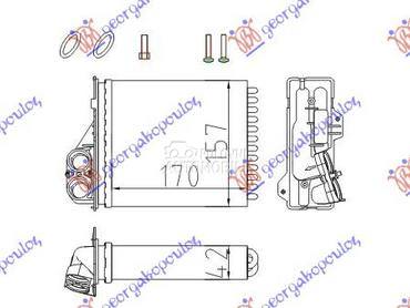 GREJAC KABINE (170x157) (KOMPL za Dacia Sandero od 2016. do 2020. god.