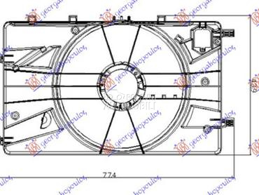 VENTILATOR KOMPLET (1.4/1.6 TU za Opel Astra J od 2010. do 2013. god.