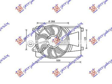 VENTILATOR KOMPLET (1.4i 8V/16 za Fiat Doblo od 2015. do 2025. god.