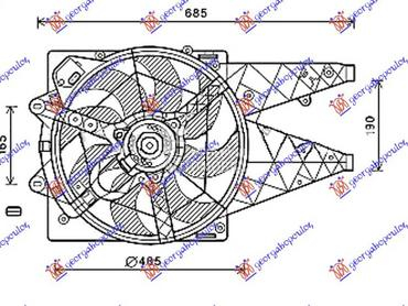VENTILATOR KOMPLET (1.3/1.6/2. za Fiat Doblo od 2009. do 2015. god.