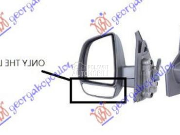 STAKLO RETROVIZORA (CARGO) (DO za Fiat Doblo od 2009. do 2015. god.