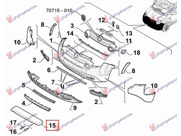 ZASTITA MOTORA ISPOD BRANIKA P za Fiat Panda od 2012. do 2025. god.