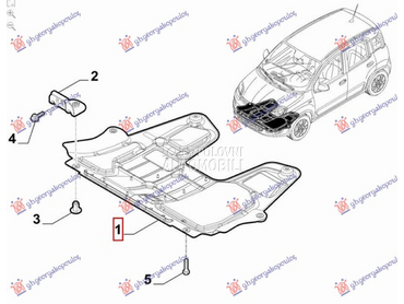 ZASTITA MOTORA PLASTICNA 1.0 ( za Fiat Panda od 2012. do 2025. god.
