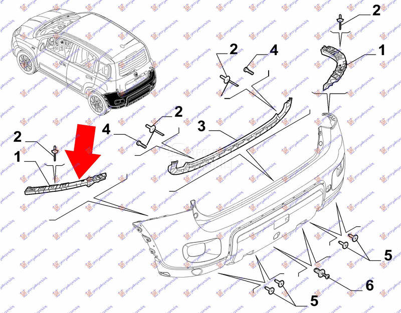 NOSAC ZADNJEG BRANIKA BOCNI PL