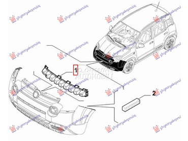 APSORBER PREDNJEG BRANIKA (CRO za Fiat Panda od 2012. do 2025. god.