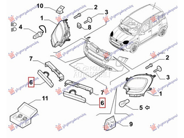 DNEVNO SVETLO LED (CROSS) (O) za Fiat Panda od 2012. do 2025. god.