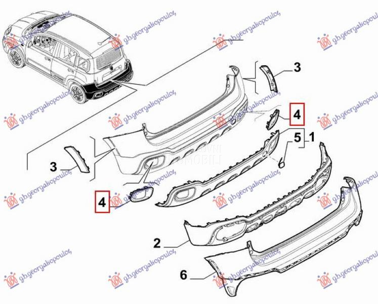 OKVIR ZADNJE MAGLENKE (CROSS)