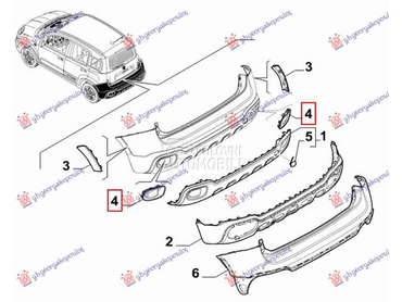 OKVIR ZADNJE MAGLENKE (CROSS) za Fiat Panda od 2012. do 2025. god.