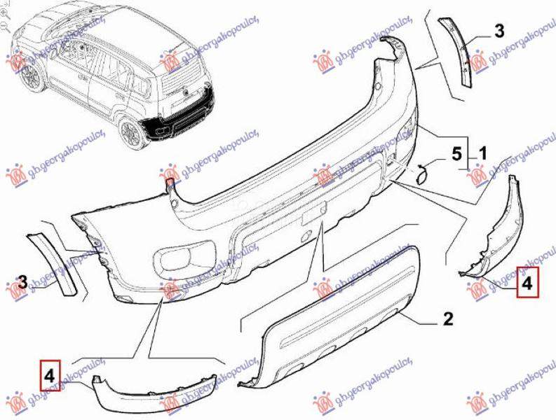 RUB PLASTICNI ZADNJEG BRANIKA