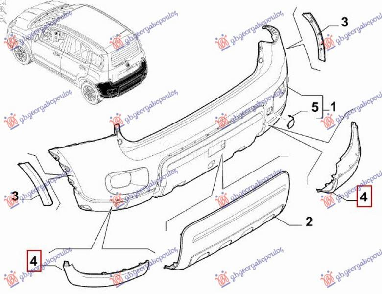 RUB PLASTICNI ZADNJEG BRANIKA
