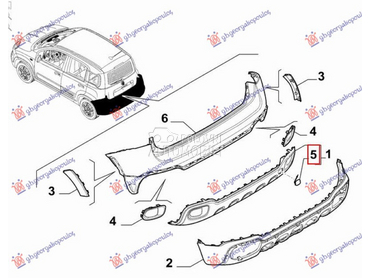 POKLOPAC KUKE ZADNJEG BRANIKA za Fiat Panda od 2012. do 2025. god.