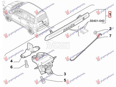 KVAKA GEPEK VRATA SPOLJASNJA ( za Fiat Panda od 2012. do 2025. god.