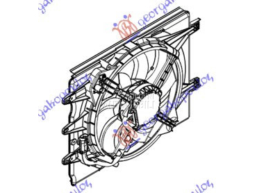 VENTILATOR KOMPLET (1.4 16V) ( za Fiat 500L od 2012. do 2017. god.