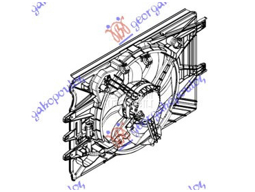 VENTILATOR KOMPLET (0.9/1.4T./ za Fiat 500L od 2012. do 2017. god.