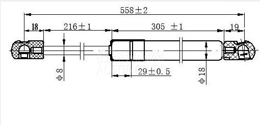 AMORTIZER GEPEK VRATA (558L-47